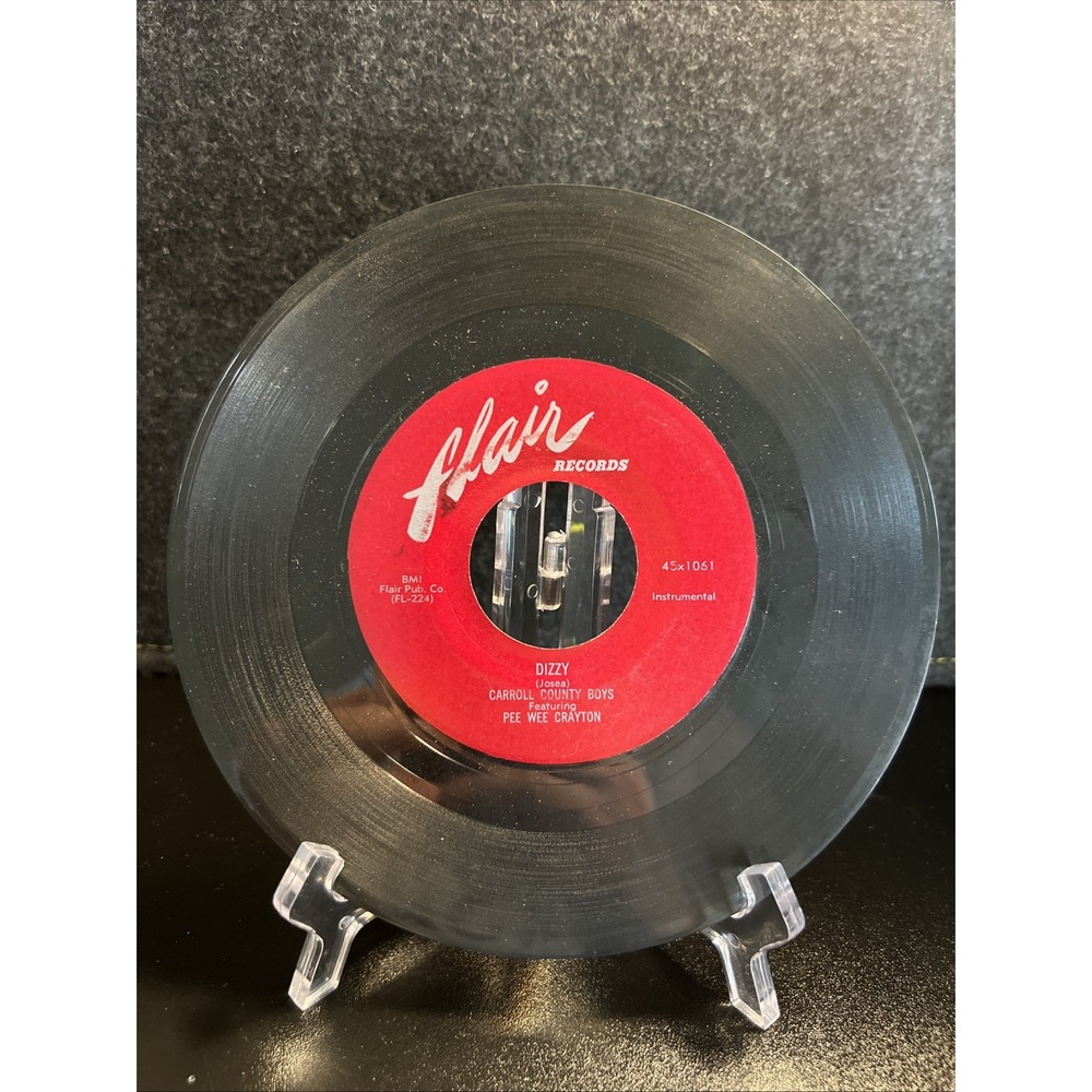Carroll Country Boys 45 RPM Dizzy/Crazy Eagle‎ Flair Records Instrumental
